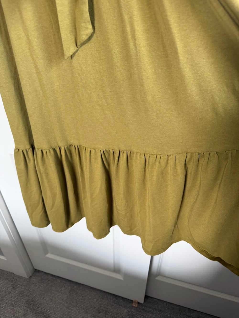 A New Day Sleeveless Olive Green Tie-Waist Maxi Dress Size Medium - Picture 5 of 11